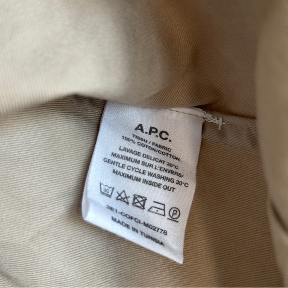 A.P.C. Jean Touitou Mainline Overshirt Beige, Medium - Picture 9 of 12